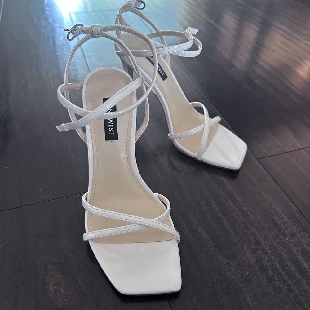 Nine West Women's White Strappy Sandals